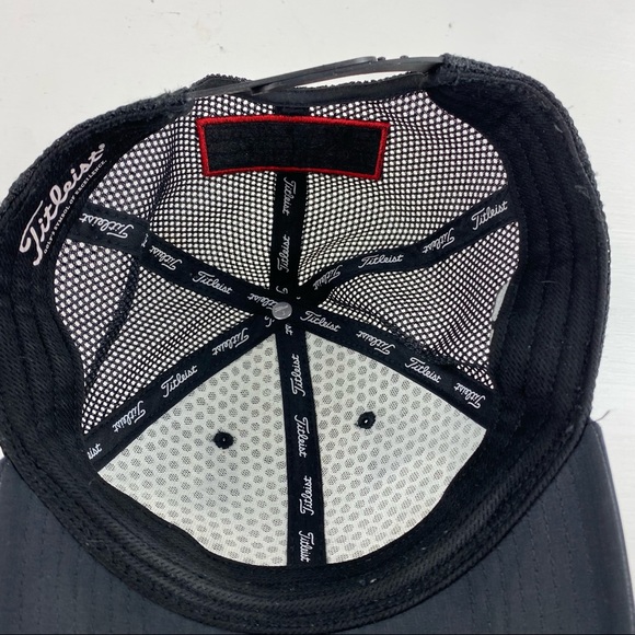 Titleist pro v1 Footjoy golf hat adjustable black mesh cap - Picture 5 of 5